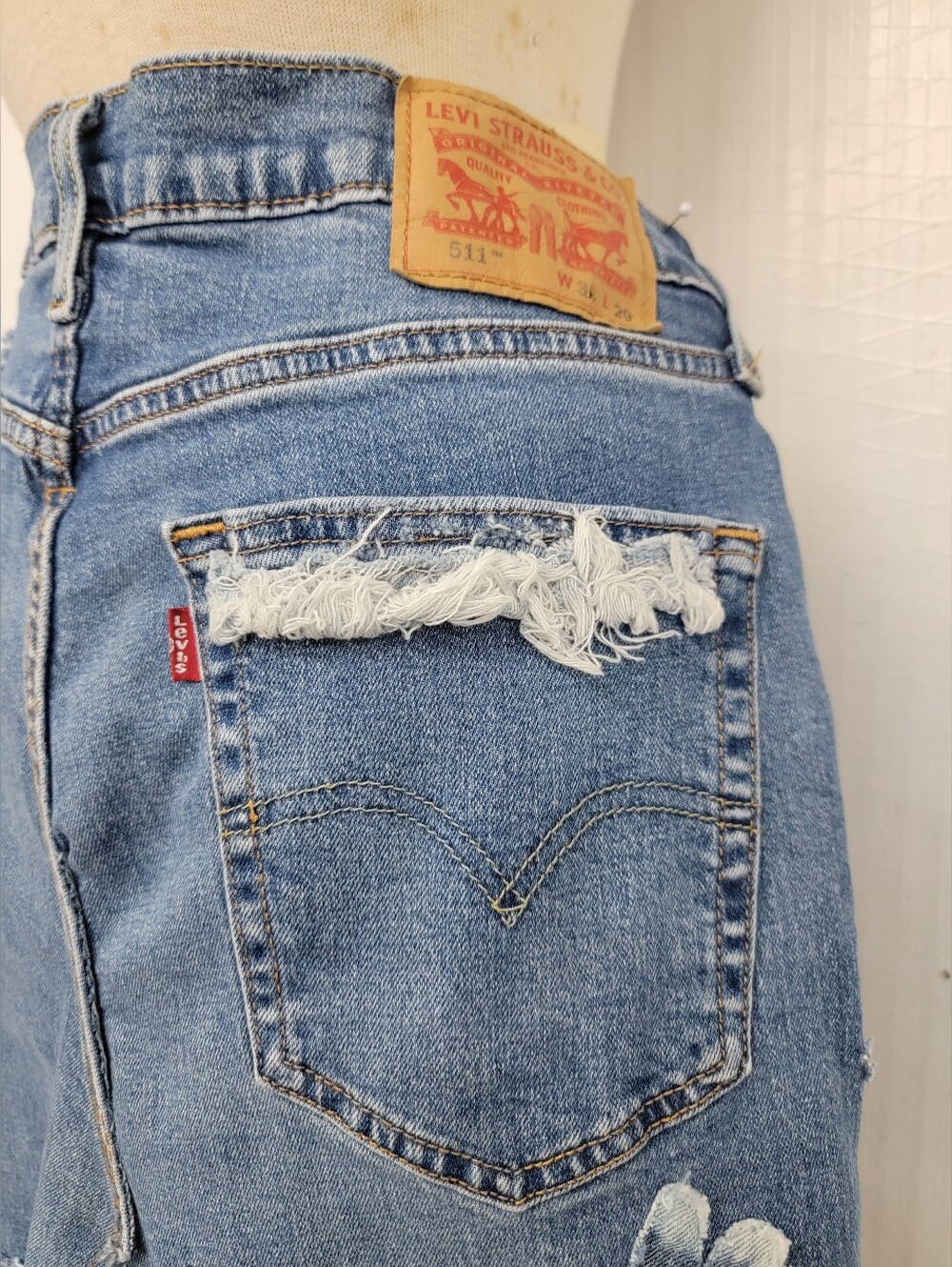 Upcycled Levi's Grateful Dead Maxi Jean Skirt - Picture 7 of 11